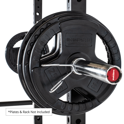 Inspire fitness 7 foot chrome olympic bar with weights