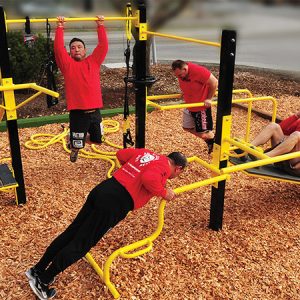 StayFIT Systems model FE-1113 outdoors with users