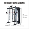 diagram of the dimensions for the SCS Cage system